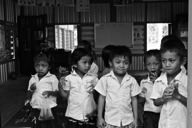 group of children in a classroom