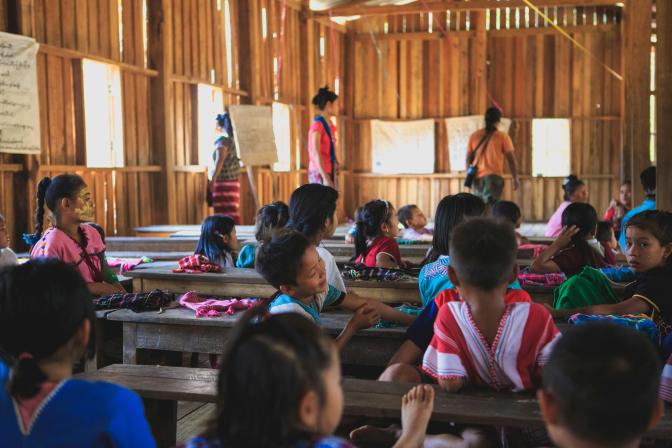 children inside a classroom