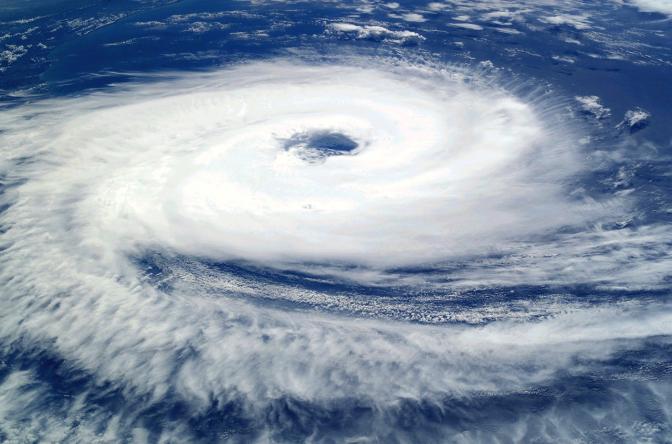 Satellite image of a hurricane